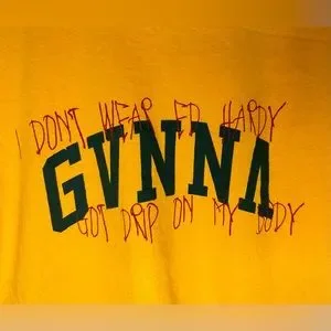 Gunna Official Ringer T-Shirt ガンナ リンガーTシャツイエロー Gunna Official Ringer T-Shirt ガンナ リンガーTシャツイエロー